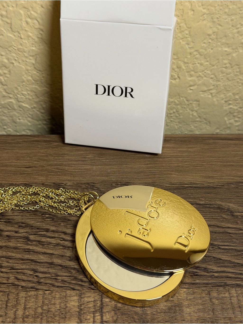 Dior J'adore Gold Compact Small Pocket Mirror With Box